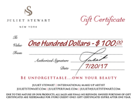 Juliet Sterwart Gift Certificate