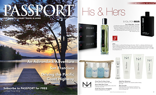 Passport Magazine, Fall 2013, His & Hers, Beauty & Health