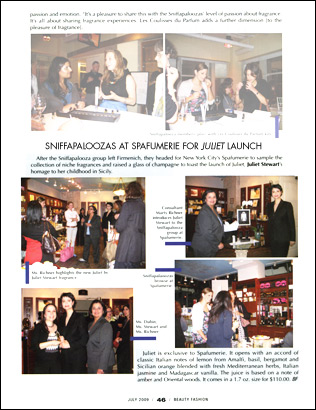 Beauty Fashion, Sniffapaloozas at Juliet Launch