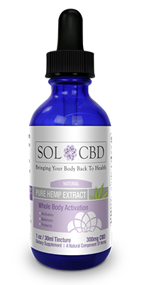 SOL*CBD Whole Body Activation Tincture - Natural Flavor