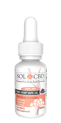 SOL*CBD Vape Oil - Grape/Mint Flavor